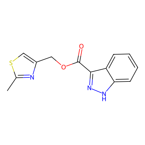 (2-methyl-1,3-thiazol-4-yl)methyl 1H-indazole-3-carboxylate structure