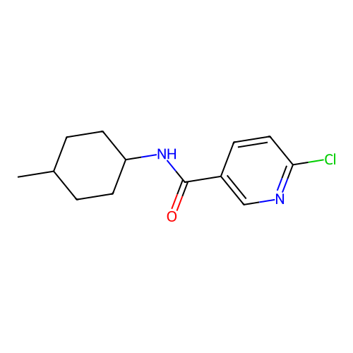 6-chloro-N-(4-methylcyclohexyl)pyridine-3-carboxamide structure