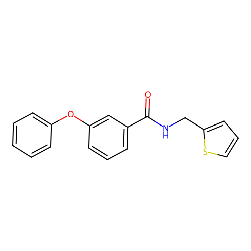 3-phenoxy-N-[(thiophen-2-yl)methyl]benzamide structure