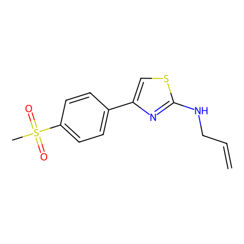 N-allyl-4-[4-(methylsulfonyl)phenyl]-1,3-thiazol-2-amine structure