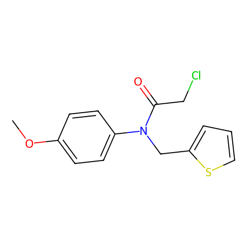 2-chloro-N-(4-methoxyphenyl)-N-(thiophen-2-ylmethyl)acetamide structure