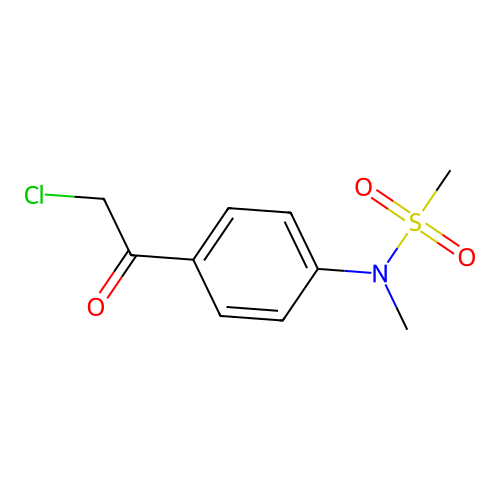 N-(4-(2-chloroacetyl)phenyl)-N-methylmethanesulfonamide structure