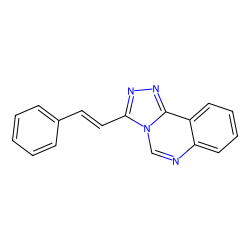 3-(2-Phenylethenyl)-1,2,4-triazolo[4,3-c]quinazoline structure
