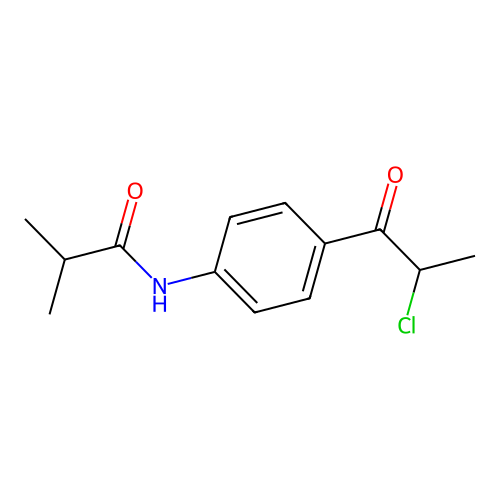 N-[4-(2-chloropropanoyl)phenyl]-2-methylpropanamide structure