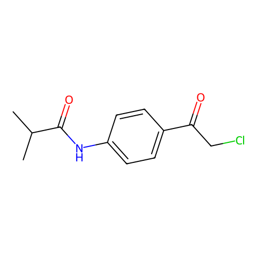 N-[4-(2-chloroacetyl)phenyl]-2-methylpropanamide structure
