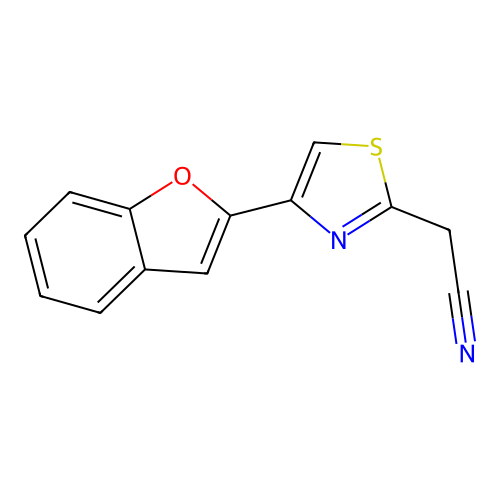 [4-(1-Benzofuran-2-yl)-1,3-thiazol-2-yl]acetonitrile structure