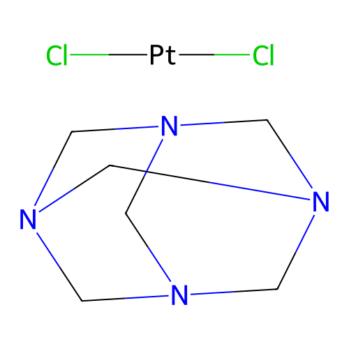 Dichloroplatinum;1,3,5,7-tetrazatricyclo[3.3.1.13,7]decane structure