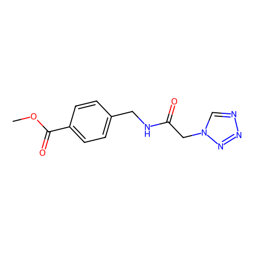 Methyl 4-[[[2-(tetrazol-1-yl)acetyl]amino]methyl]benzoate structure