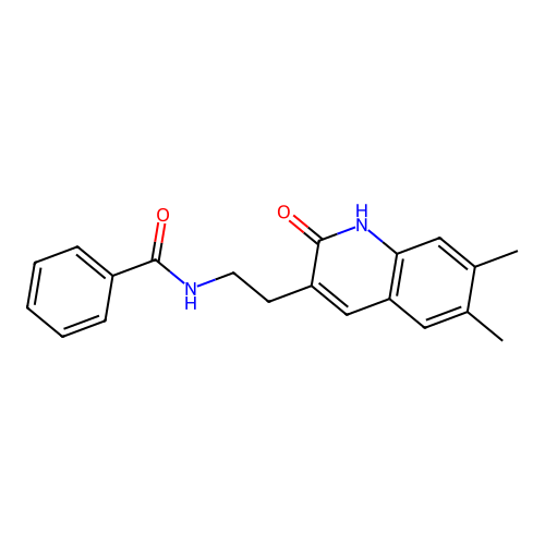 N-(2-(6,7-dimethyl-2-oxo-1,2-dihydroquinolin-3-yl)ethyl)benzamide structure
