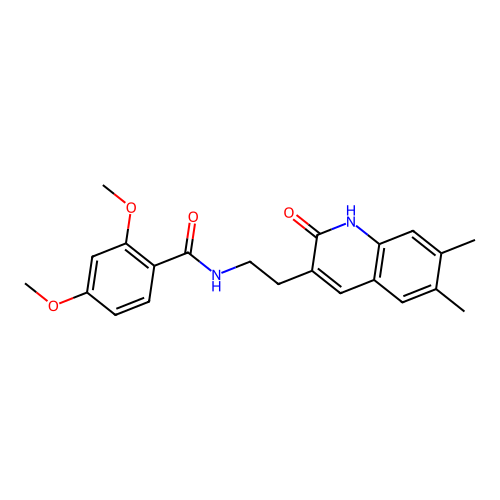 N-(2-(6,7-dimethyl-2-oxo-1,2-dihydroquinolin-3-yl)ethyl)-2,4-dimethoxybenzamide structure