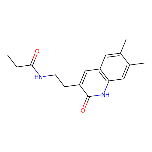 N-[2-(6,7-dimethyl-2-oxo-1H-quinolin-3-yl)ethyl]propanamide structure