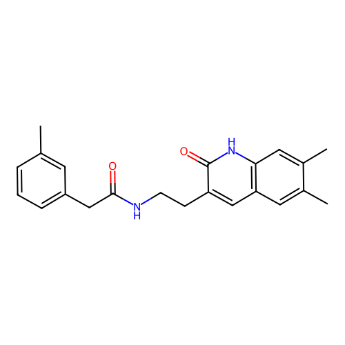 N-(2-(6,7-dimethyl-2-oxo-1,2-dihydroquinolin-3-yl)ethyl)-2-(m-tolyl)acetamide structure