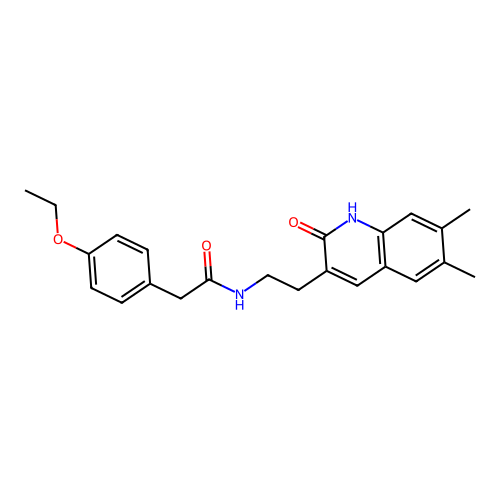 N-[2-(6,7-dimethyl-2-oxo-1H-quinolin-3-yl)ethyl]-2-(4-ethoxyphenyl)acetamide structure