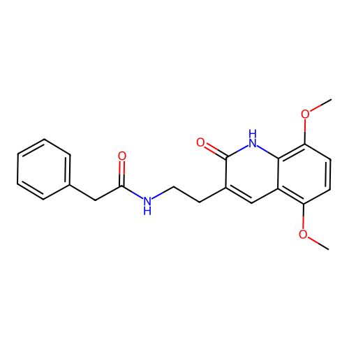 N-[2-(5,8-dimethoxy-2-oxo-1H-quinolin-3-yl)ethyl]-2-phenylacetamide structure