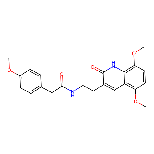 N-[2-(5,8-dimethoxy-2-oxo-1H-quinolin-3-yl)ethyl]-2-(4-methoxyphenyl)acetamide structure