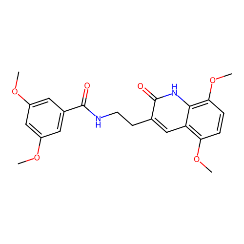 N-(2-(5,8-dimethoxy-2-oxo-1,2-dihydroquinolin-3-yl)ethyl)-3,5-dimethoxybenzamide structure