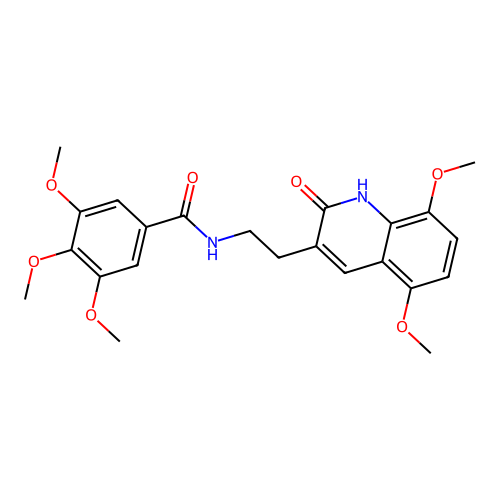 N-[2-(5,8-dimethoxy-2-oxo-1H-quinolin-3-yl)ethyl]-3,4,5-trimethoxybenzamide structure