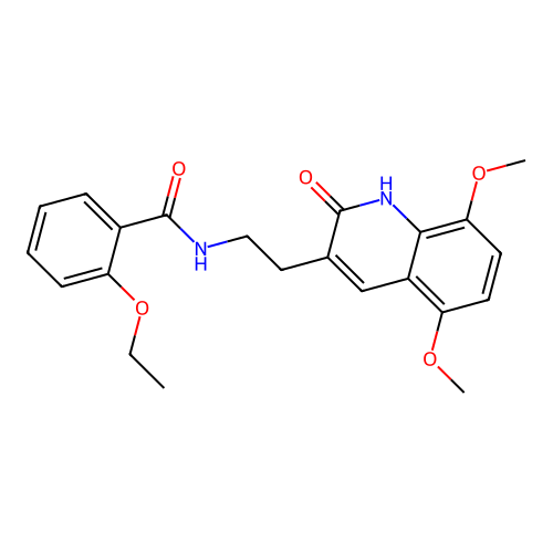 N-[2-(5,8-dimethoxy-2-oxo-1H-quinolin-3-yl)ethyl]-2-ethoxybenzamide structure
