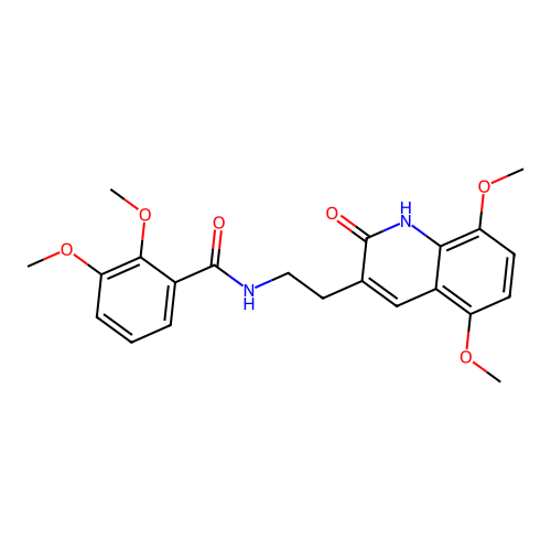 N-(2-(5,8-dimethoxy-2-oxo-1,2-dihydroquinolin-3-yl)ethyl)-2,3-dimethoxybenzamide structure