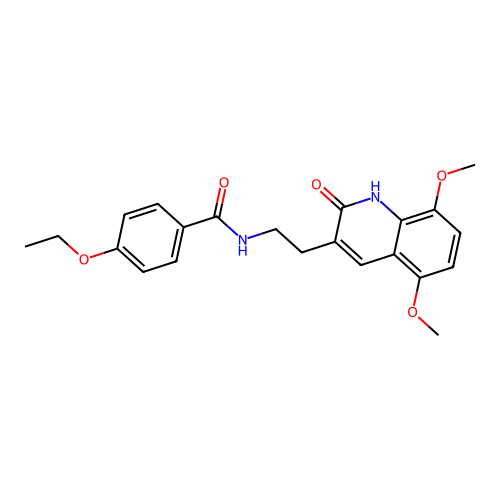 N-[2-(5,8-dimethoxy-2-oxo-1H-quinolin-3-yl)ethyl]-4-ethoxybenzamide structure