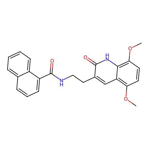 N-(2-(5,8-dimethoxy-2-oxo-1,2-dihydroquinolin-3-yl)ethyl)-1-naphthamide structure