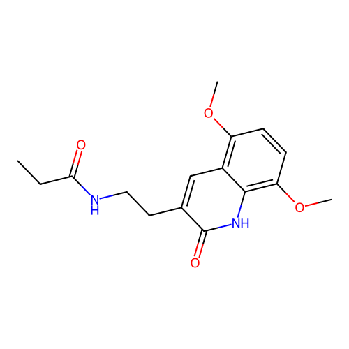 N-(2-(5,8-dimethoxy-2-oxo-1,2-dihydroquinolin-3-yl)ethyl)propionamide structure
