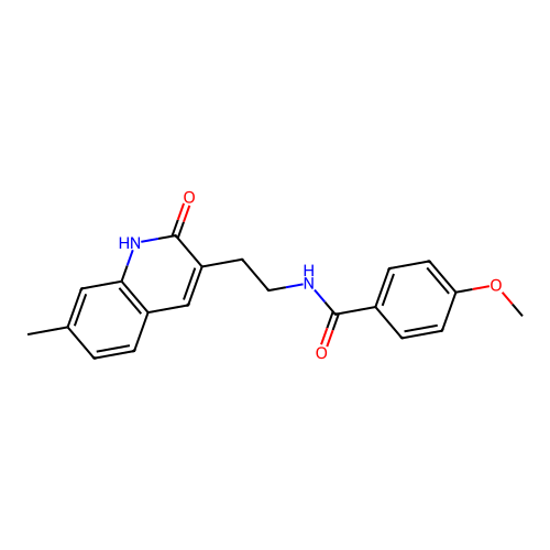 4-methoxy-N-[2-(7-methyl-2-oxo-1H-quinolin-3-yl)ethyl]benzamide structure