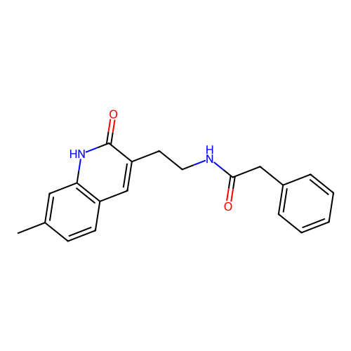 N-[2-(7-methyl-2-oxo-1H-quinolin-3-yl)ethyl]-2-phenylacetamide structure