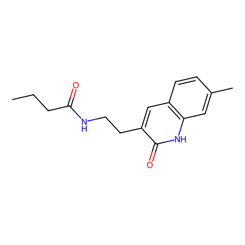 N-(2-(7-methyl-2-oxo-1,2-dihydroquinolin-3-yl)ethyl)butyramide structure