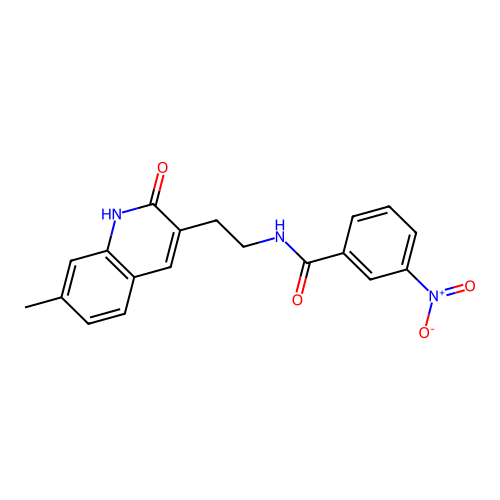 N-(2-(7-methyl-2-oxo-1,2-dihydroquinolin-3-yl)ethyl)-3-nitrobenzamide structure