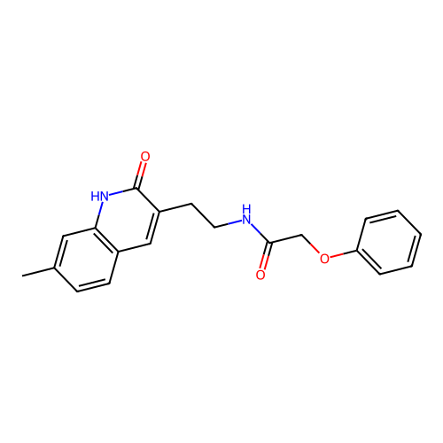 N-[2-(7-methyl-2-oxo-1H-quinolin-3-yl)ethyl]-2-phenoxyacetamide structure