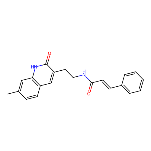 (2Z)-N-[2-(7-methyl-2-oxo-1,2-dihydroquinolin-3-yl)ethyl]-3-phenylprop-2-enamide structure