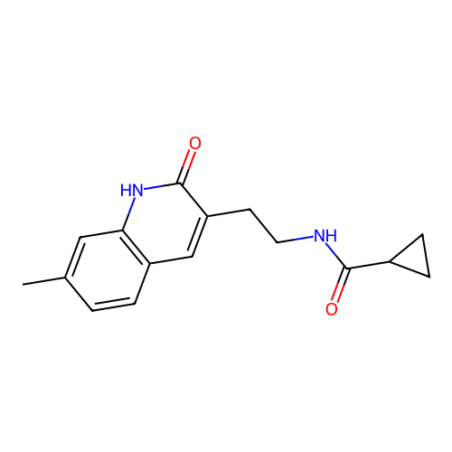 N-(2-(7-methyl-2-oxo-1,2-dihydroquinolin-3-yl)ethyl)cyclopropanecarboxamide structure