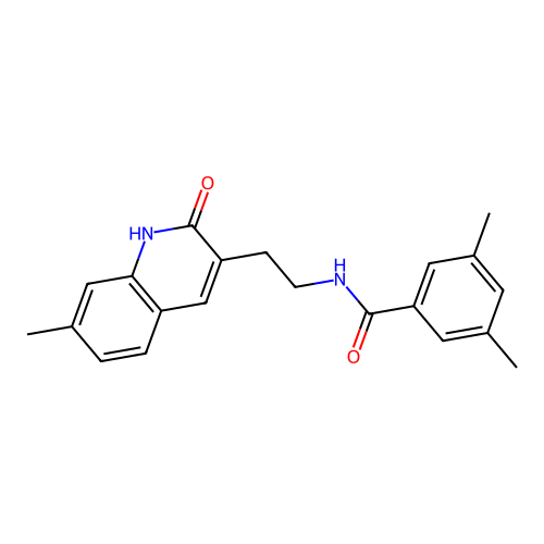 3,5-dimethyl-N-[2-(7-methyl-2-oxo-1H-quinolin-3-yl)ethyl]benzamide structure