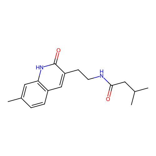 3-methyl-N-(2-(7-methyl-2-oxo-1,2-dihydroquinolin-3-yl)ethyl)butanamide structure