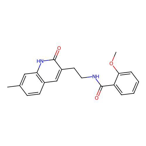 2-methoxy-N-[2-(7-methyl-2-oxo-1H-quinolin-3-yl)ethyl]benzamide structure