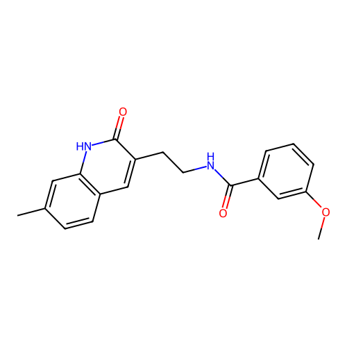 3-methoxy-N-[2-(7-methyl-2-oxo-1H-quinolin-3-yl)ethyl]benzamide structure