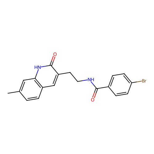 4-bromo-N-(2-(7-methyl-2-oxo-1,2-dihydroquinolin-3-yl)ethyl)benzamide structure