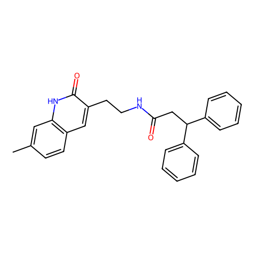 N-(2-(7-methyl-2-oxo-1,2-dihydroquinolin-3-yl)ethyl)-3,3-diphenylpropanamide structure