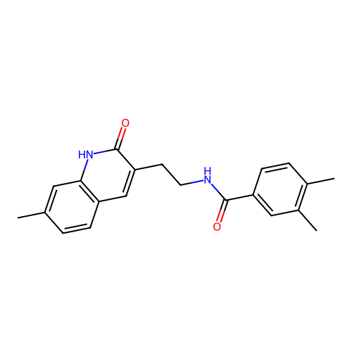 3,4-dimethyl-N-[2-(7-methyl-2-oxo-1H-quinolin-3-yl)ethyl]benzamide structure