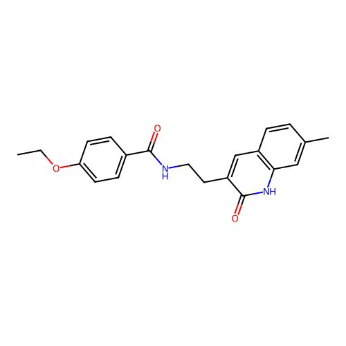 4-ethoxy-N-[2-(7-methyl-2-oxo-1H-quinolin-3-yl)ethyl]benzamide structure
