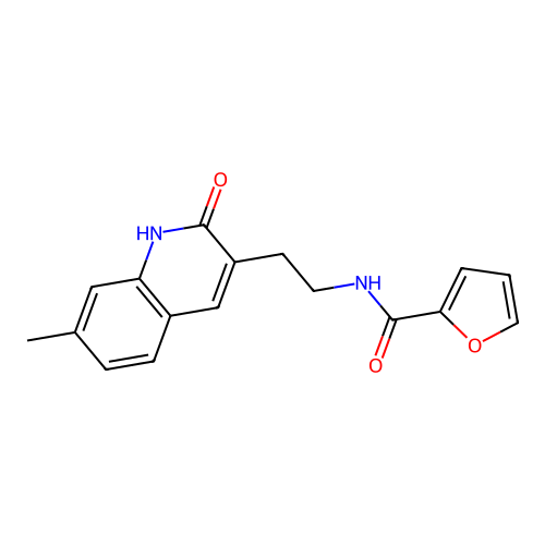 N-(2-(7-methyl-2-oxo-1,2-dihydroquinolin-3-yl)ethyl)furan-2-carboxamide structure