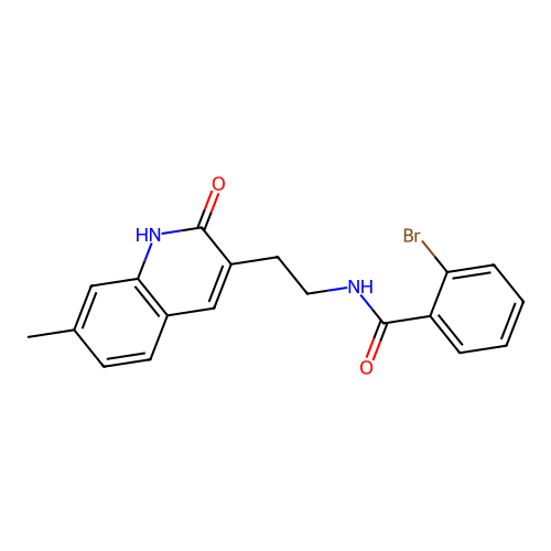 2-bromo-N-[2-(7-methyl-2-oxo-1H-quinolin-3-yl)ethyl]benzamide structure