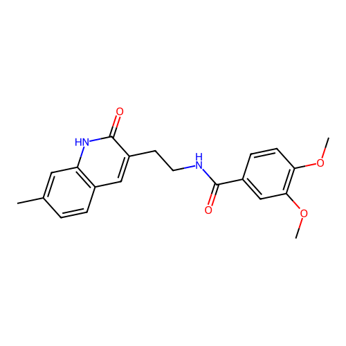 3,4-dimethoxy-N-[2-(7-methyl-2-oxo-1H-quinolin-3-yl)ethyl]benzamide structure
