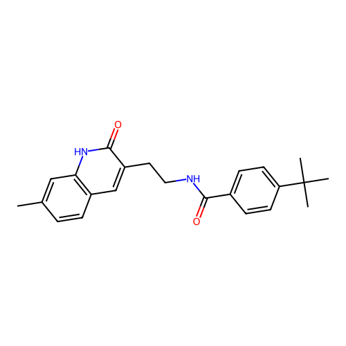 4-(tert-butyl)-N-(2-(7-methyl-2-oxo-1,2-dihydroquinolin-3-yl)ethyl)benzamide structure