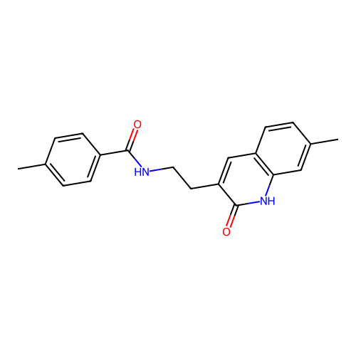 4-methyl-N-[2-(7-methyl-2-oxo-1H-quinolin-3-yl)ethyl]benzamide structure