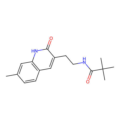 N-(2-(7-methyl-2-oxo-1,2-dihydroquinolin-3-yl)ethyl)pivalamide structure