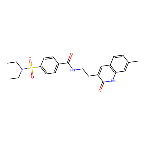 4-(diethylsulfamoyl)-N-[2-(7-methyl-2-oxo-1H-quinolin-3-yl)ethyl]benzamide structure