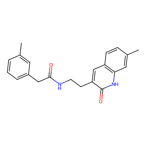 N-[2-(7-methyl-2-oxo-1H-quinolin-3-yl)ethyl]-2-(3-methylphenyl)acetamide structure