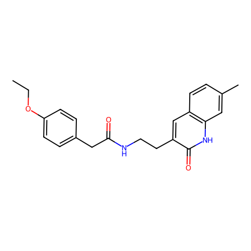 2-(4-ethoxyphenyl)-N-[2-(7-methyl-2-oxo-1H-quinolin-3-yl)ethyl]acetamide structure